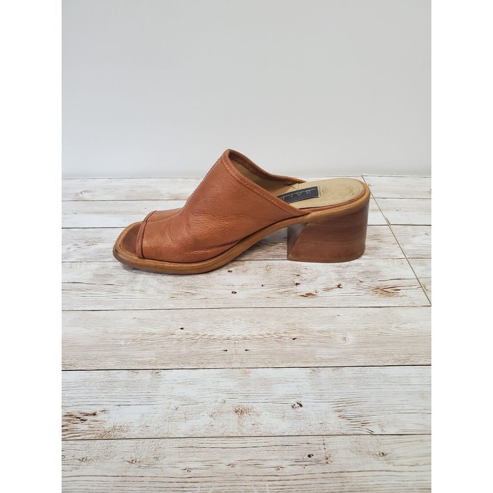 Vintage 90's Y2K Baker Shoes Brown Chunky Platform Slides Sandals Size 8 - Picture 4 of 8